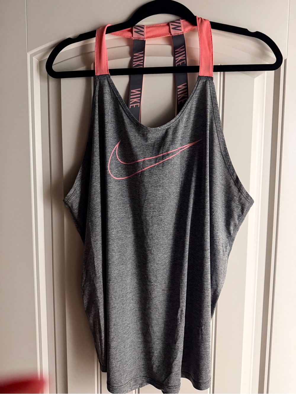 Nike Gray Tank with Pink Strap Accents